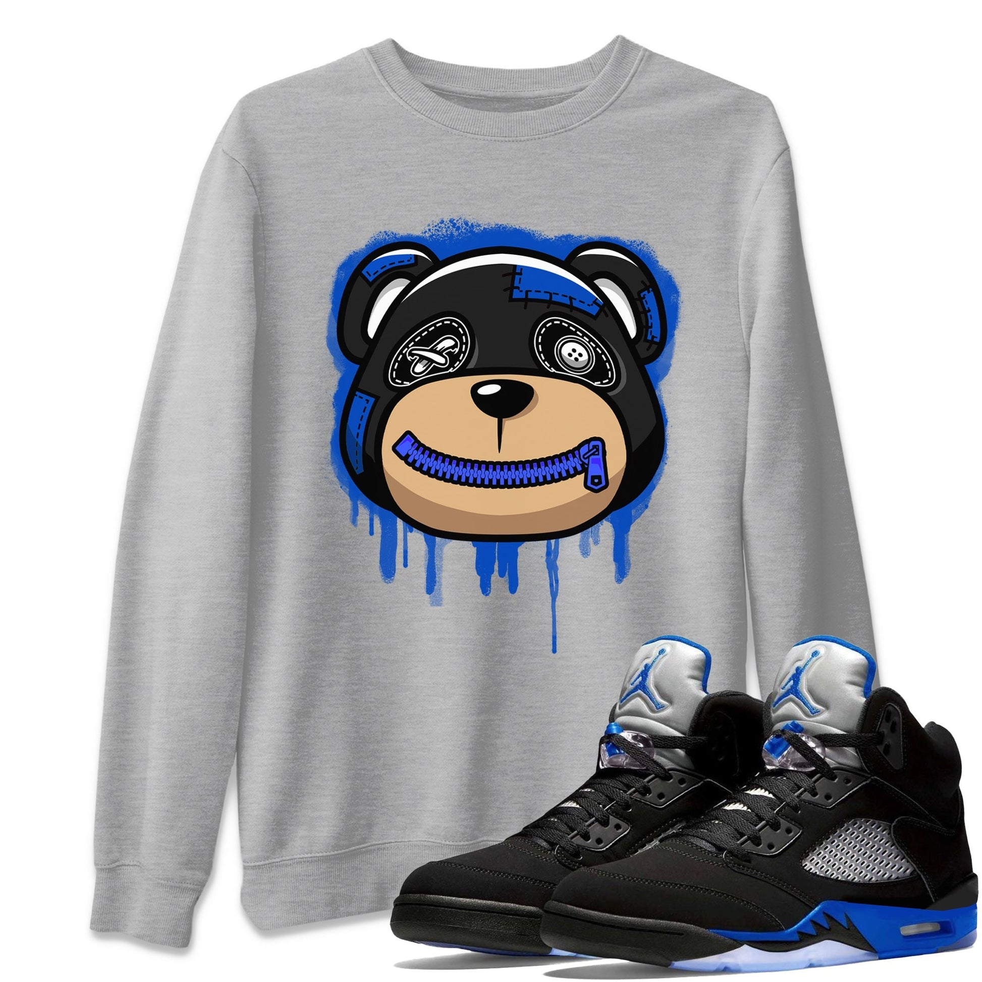 Jordan 5 Racer Blue Sneaker Match Tees Bear Face Sneaker Tees Jordan 5 Racer Blue Sneaker Release Tees Unisex Shirts