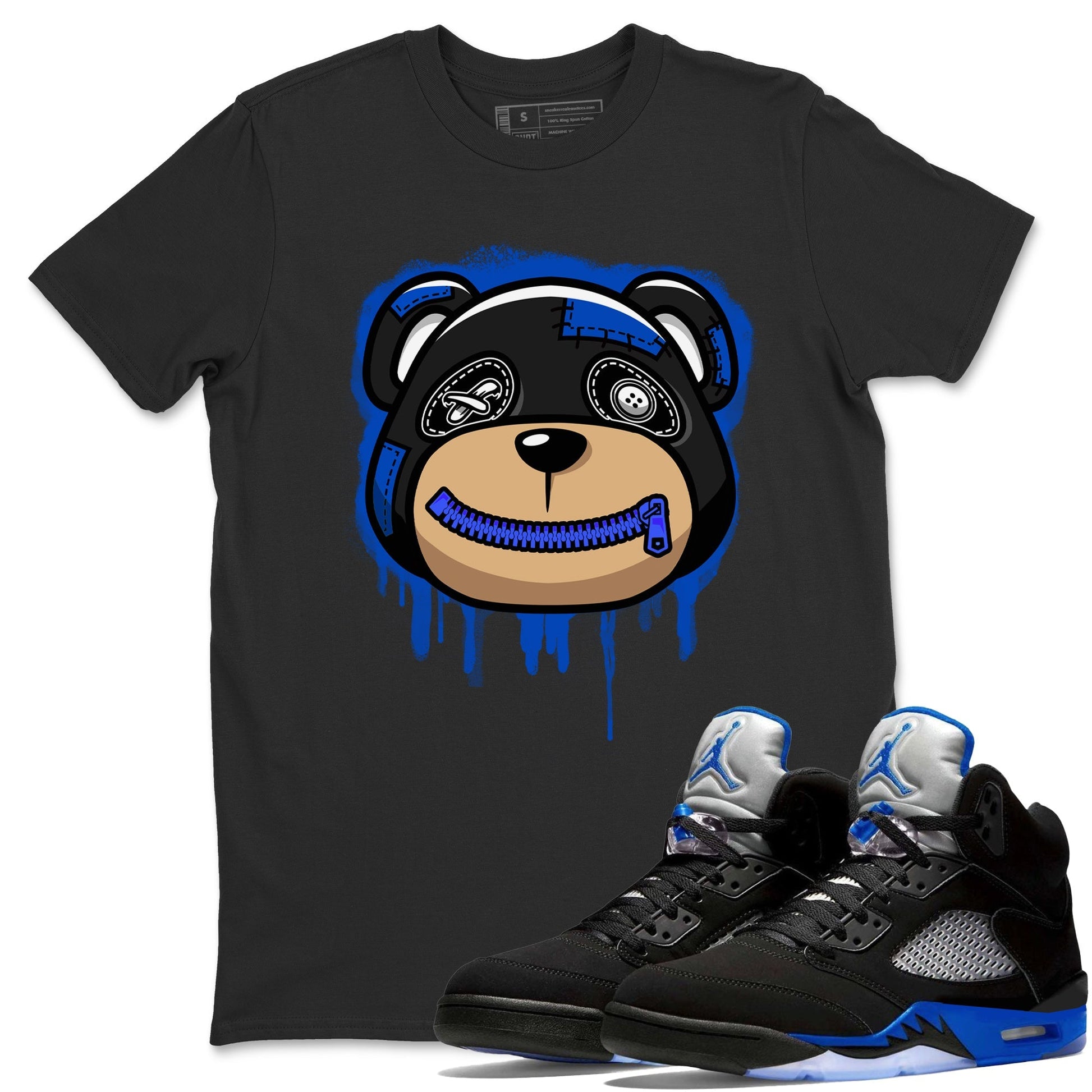 Jordan 5 Racer Blue Sneaker Match Tees Bear Face Sneaker Tees Jordan 5 Racer Blue Sneaker Release Tees Unisex Shirts