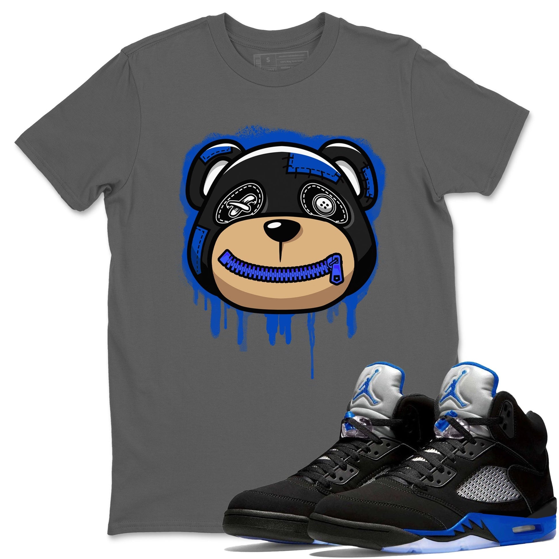 Jordan 5 Racer Blue Sneaker Match Tees Bear Face Sneaker Tees Jordan 5 Racer Blue Sneaker Release Tees Unisex Shirts