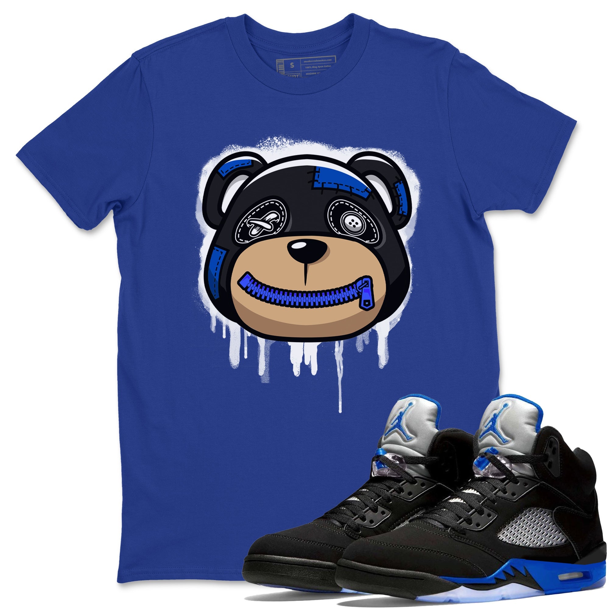 Jordan 5 Racer Blue Sneaker Match Tees Bear Face Sneaker Tees Jordan 5 Racer Blue Sneaker Release Tees Unisex Shirts
