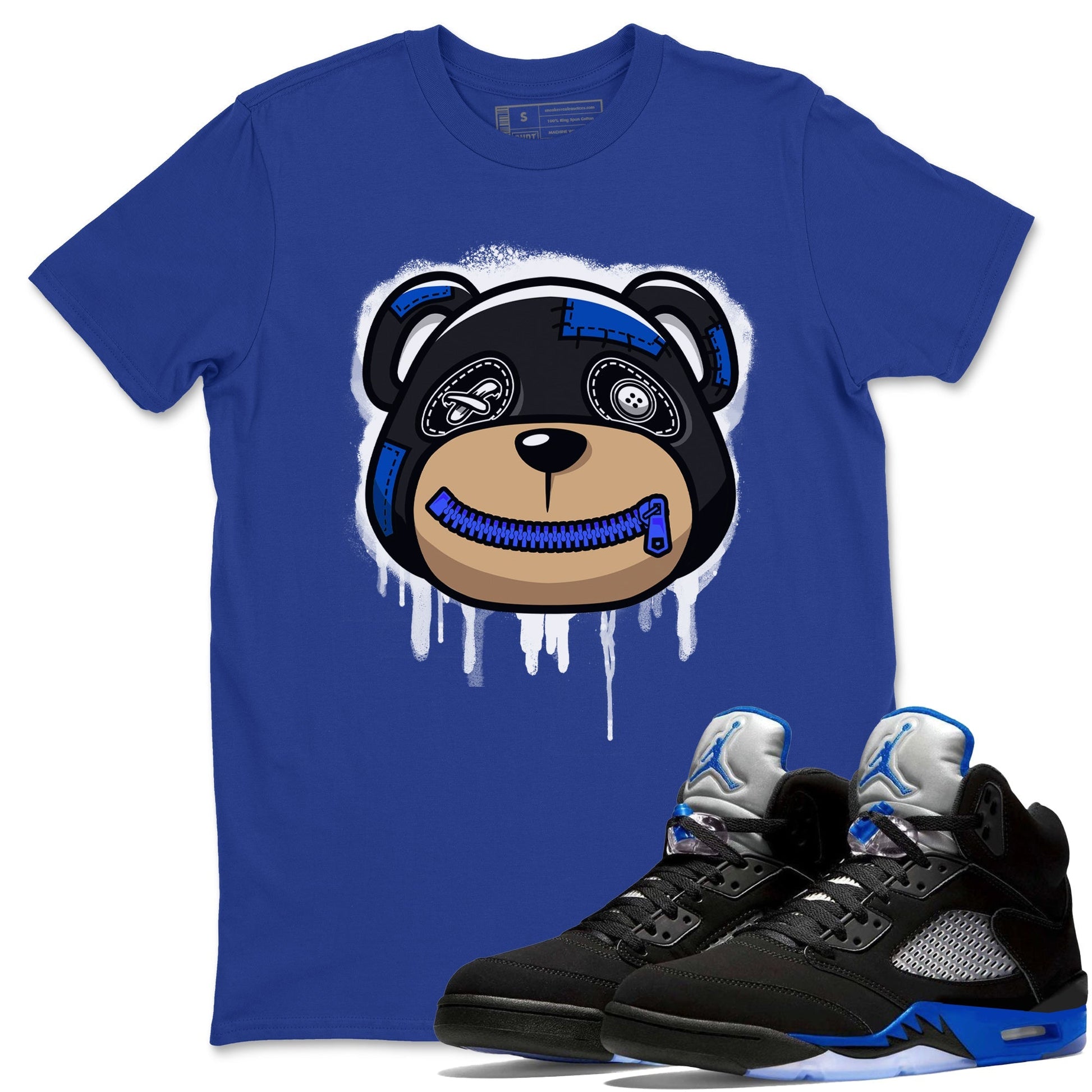 Jordan 5 Racer Blue Sneaker Match Tees Bear Face Sneaker Tees Jordan 5 Racer Blue Sneaker Release Tees Unisex Shirts
