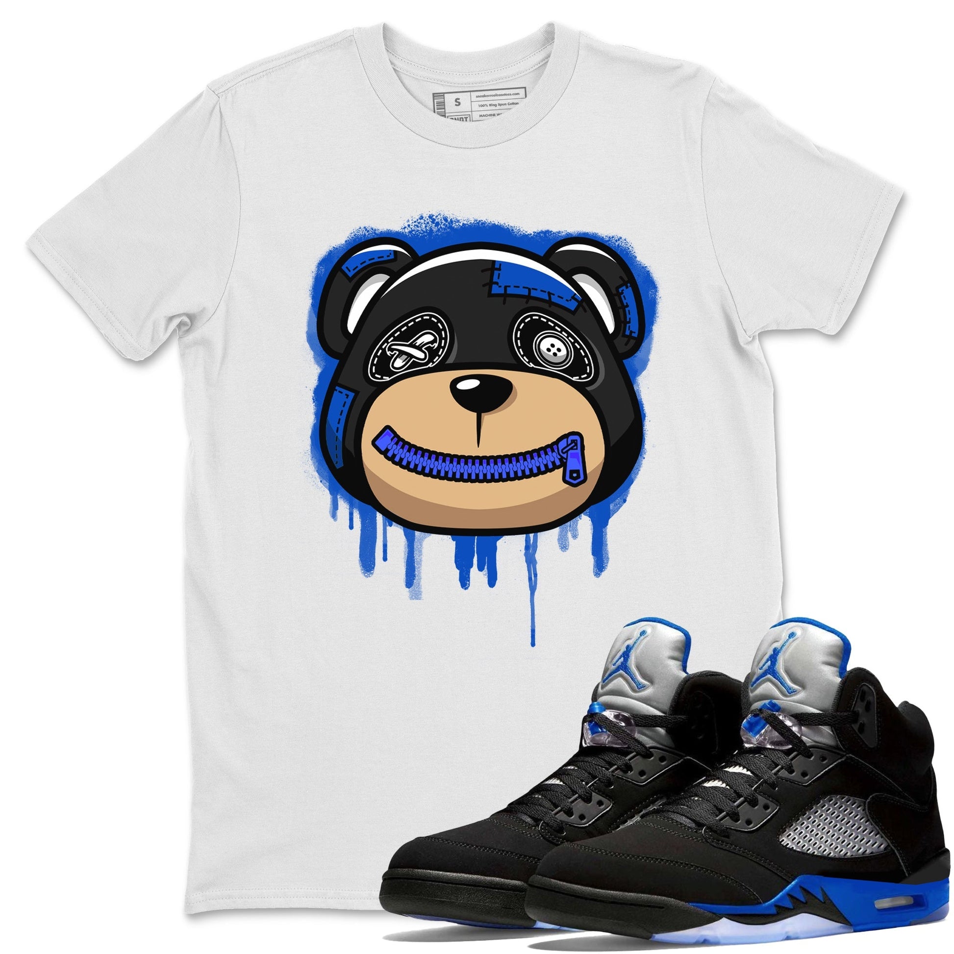 Jordan 5 Racer Blue Sneaker Match Tees Bear Face Sneaker Tees Jordan 5 Racer Blue Sneaker Release Tees Unisex Shirts