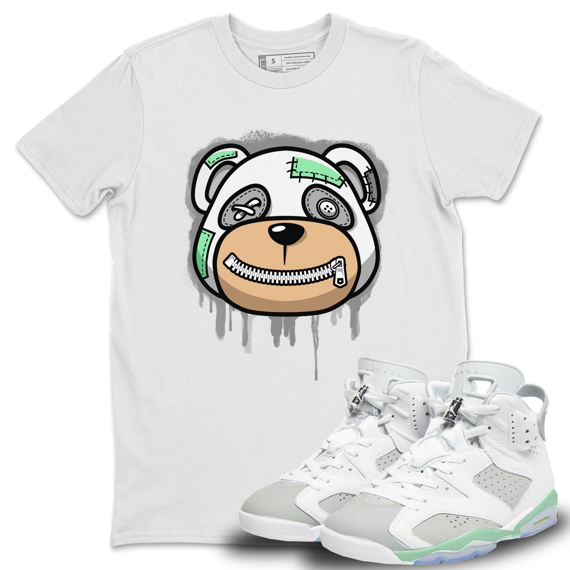 Jordan 6 Mint Foam Sneaker Match Tees Bear Face Sneaker Tees Jordan 6 Mint Foam Sneaker Release Tees Unisex Shirts