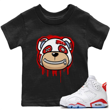 Jordan 6 Red Velvet Cookies Sneaker Match Tees Bear Face Sneaker Tees Jordan 6 Red Velvet Cookies Sneaker Release Tees Kids Shirts