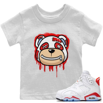 Jordan 6 Red Velvet Cookies Sneaker Match Tees Bear Face Sneaker Tees Jordan 6 Red Velvet Cookies Sneaker Release Tees Kids Shirts