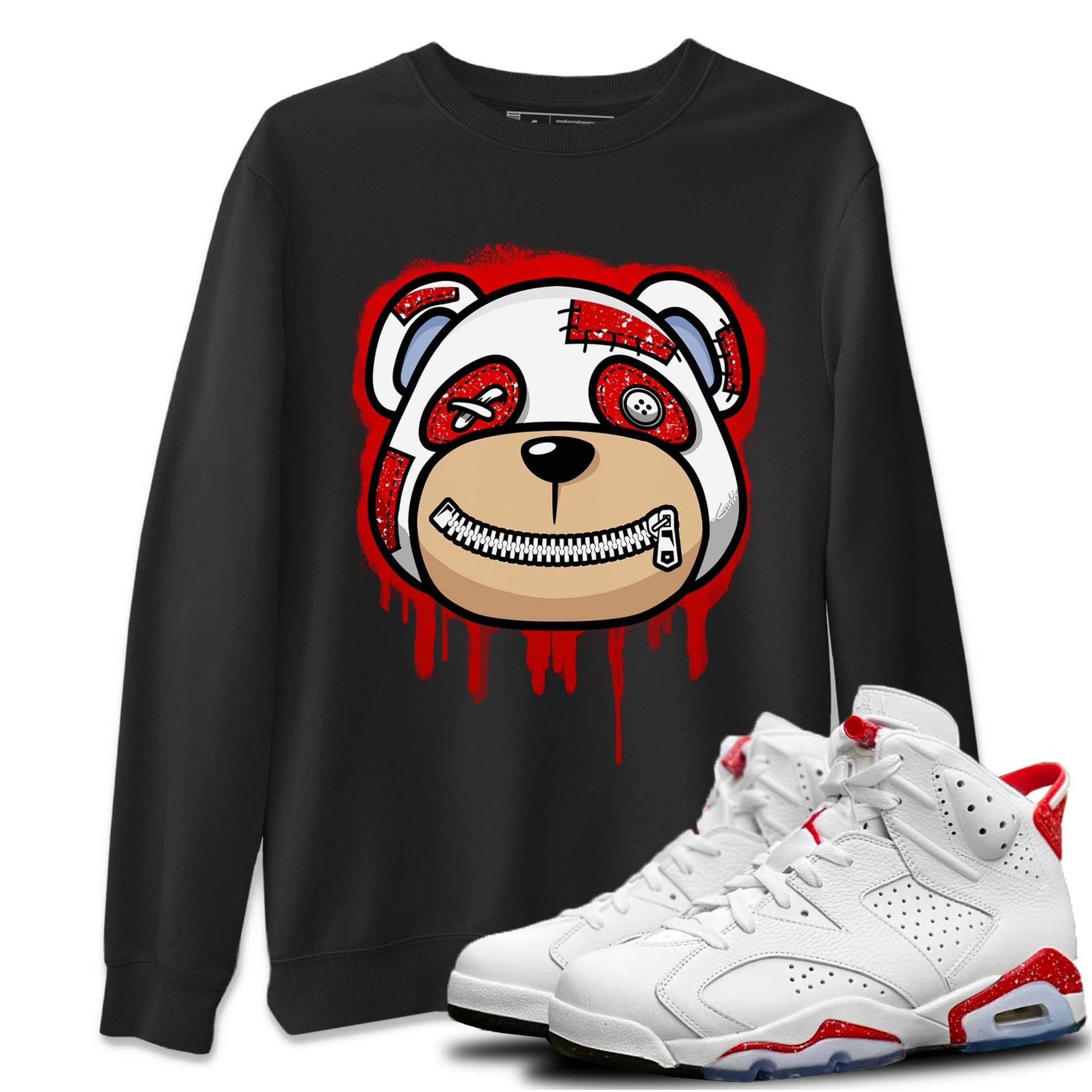 Jordan 6 Red Velvet Cookies Sneaker Match Tees Bear Face Sneaker Tees Jordan 6 Red Velvet Cookies Sneaker Release Tees Unisex Shirts