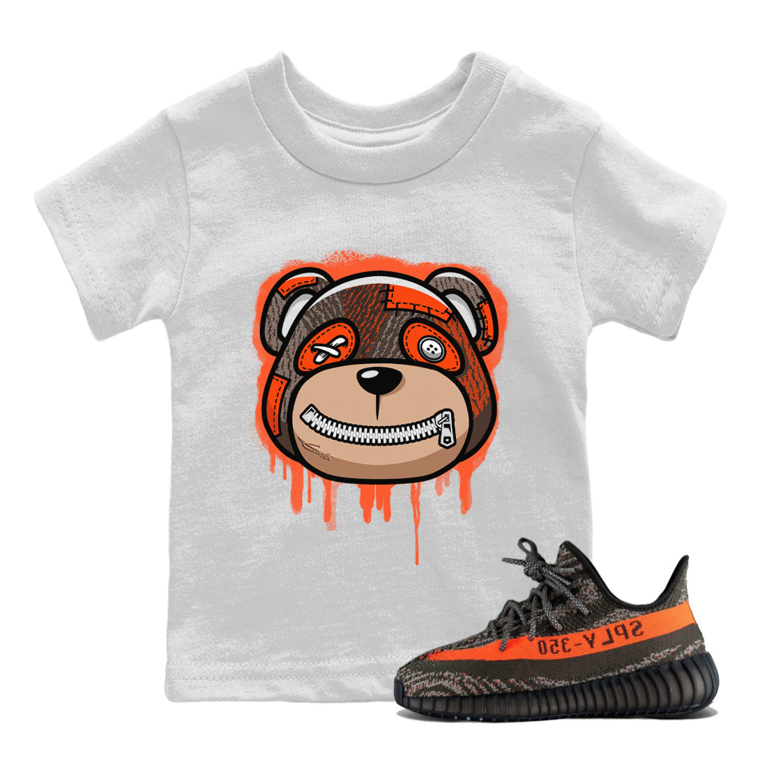 Yeezy 350 Carbon Beluga Sneaker Match Tees Bear Face Sneaker Tees Yeezy 350 Carbon Beluga Sneaker Release Tees Kids Shirts