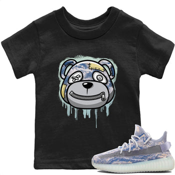 Yeezy 350 MX Blue Sneaker Match Tees Bear Face Sneaker Tees Yeezy 350 MX Blue Sneaker Release Tees Kids Shirts