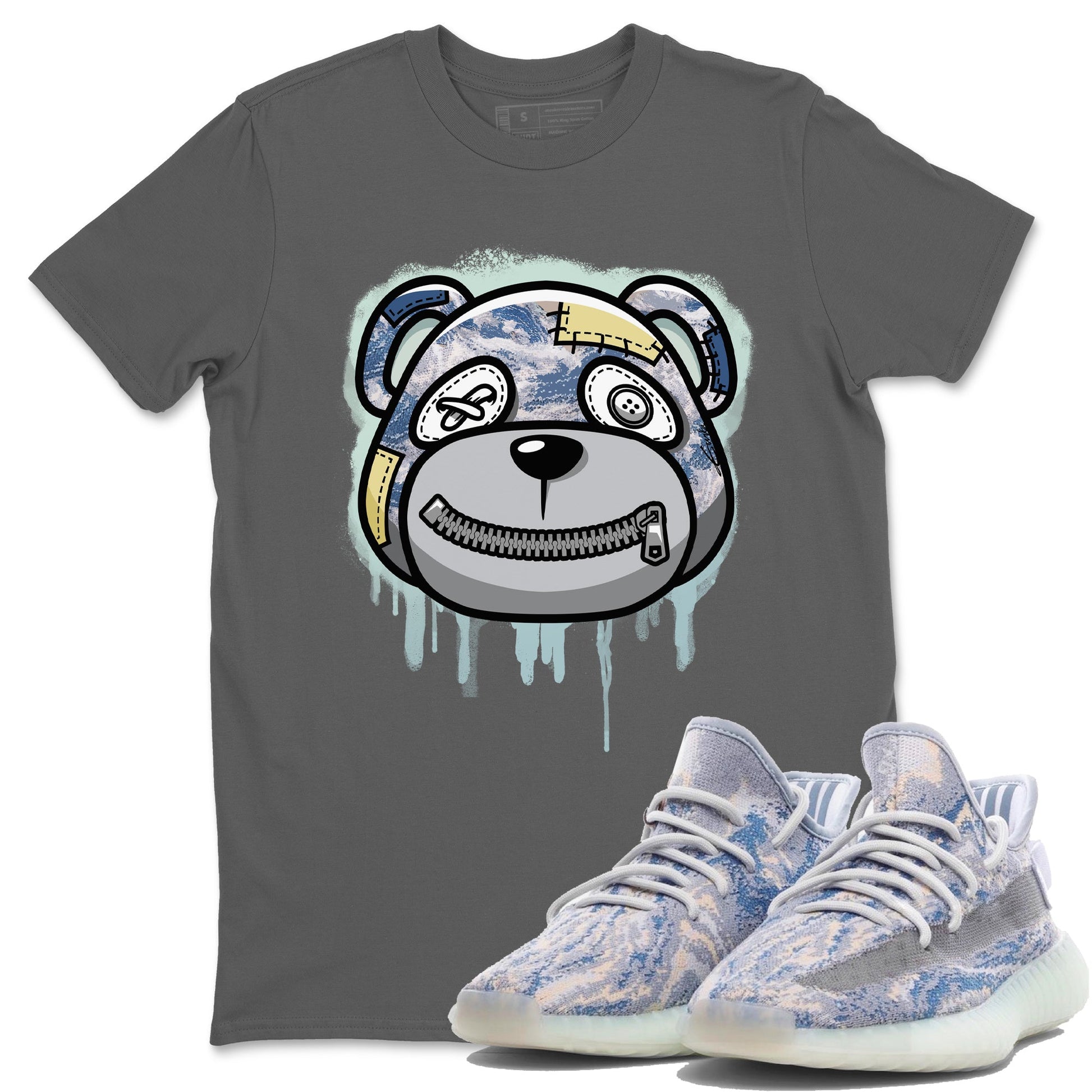 Yeezy 350 MX Blue Sneaker Match Tees Bear Face Sneaker Tees Yeezy 350 MX Blue Sneaker Release Tees Unisex Shirts