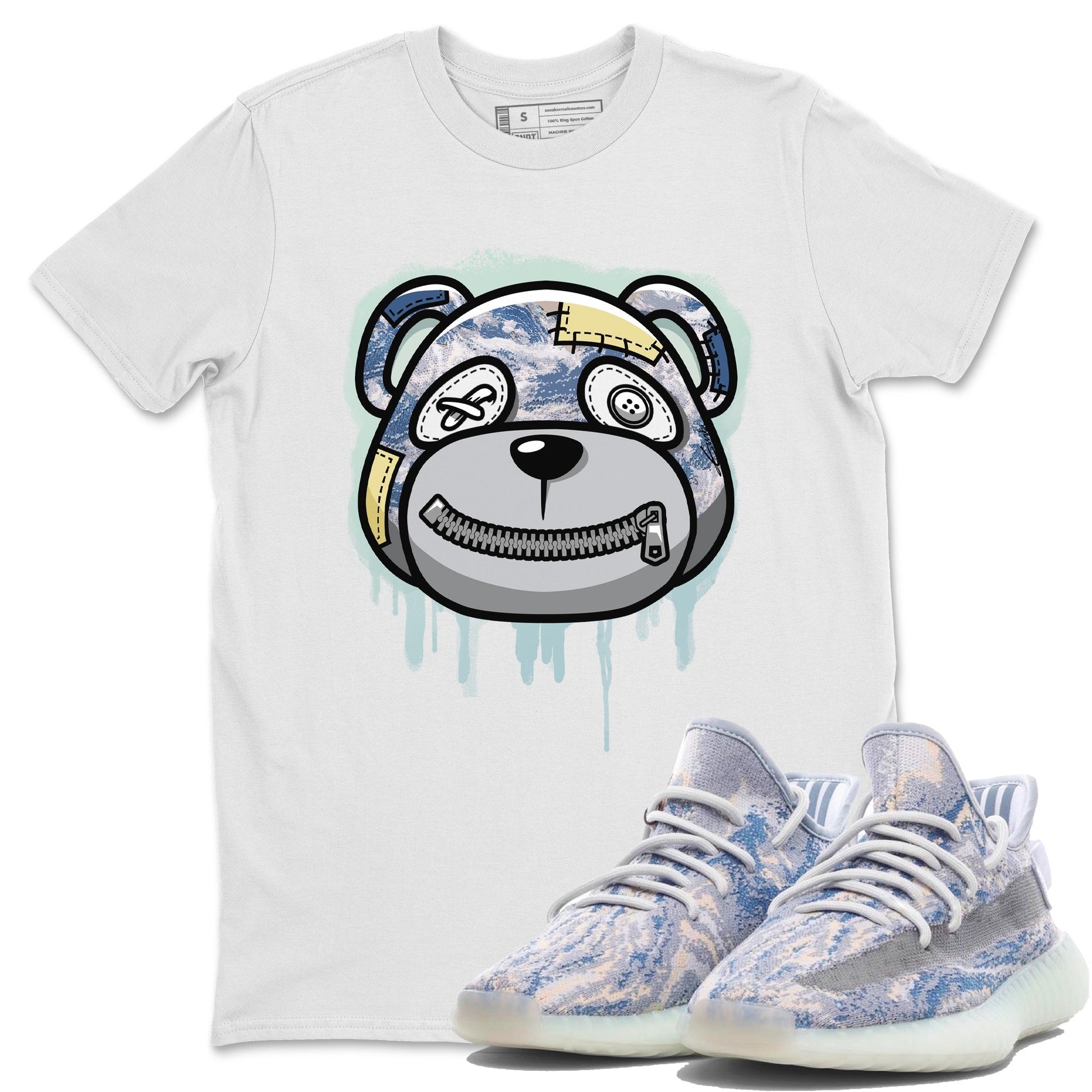 Yeezy 350 MX Blue Sneaker Match Tees Bear Face Sneaker Tees Yeezy 350 MX Blue Sneaker Release Tees Unisex Shirts