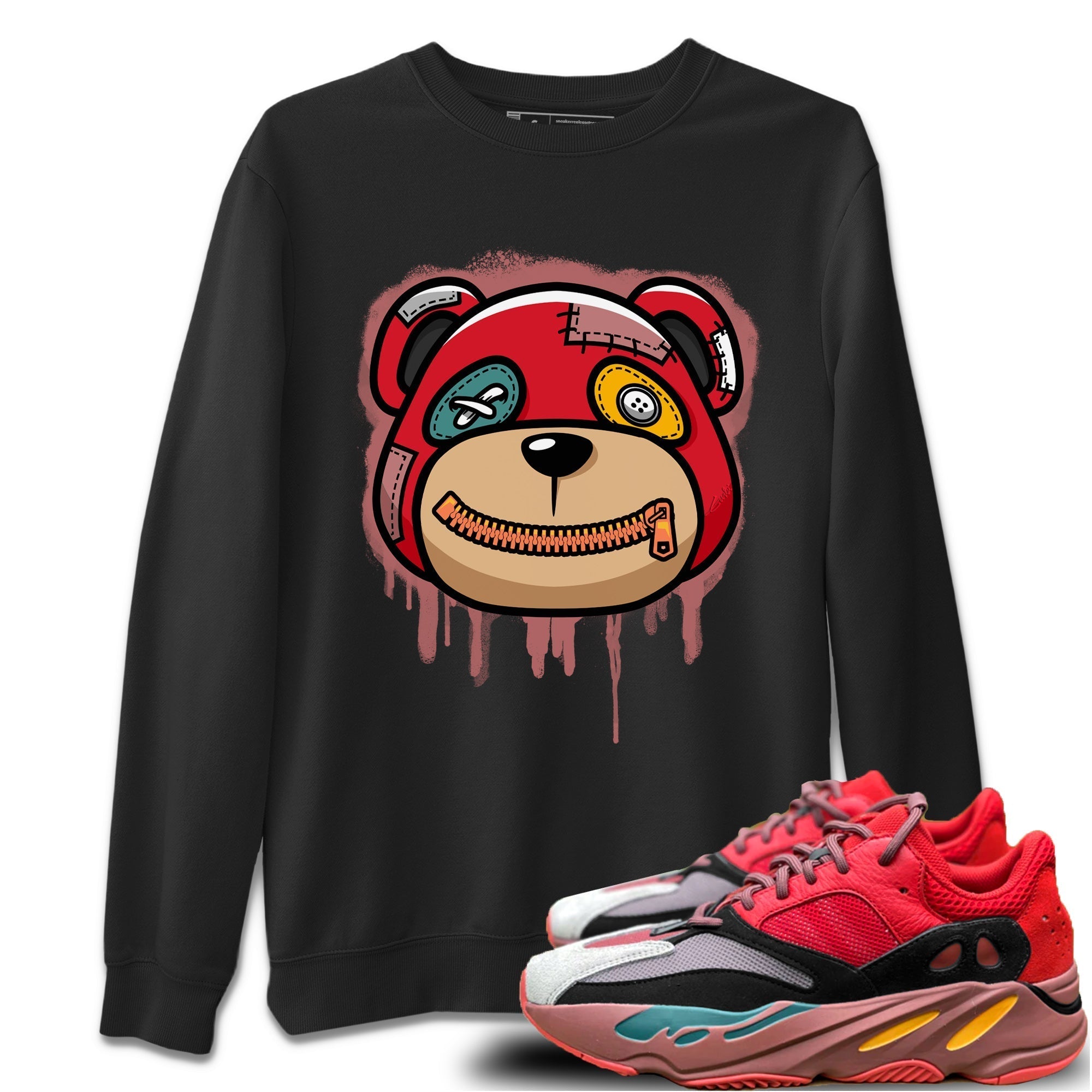 Yeezy 700 Hi-Res Red Sneaker Match Tees Bear Face Sneaker Tees Yeezy 700 Hi-Res Red Sneaker Release Tees Unisex Shirts