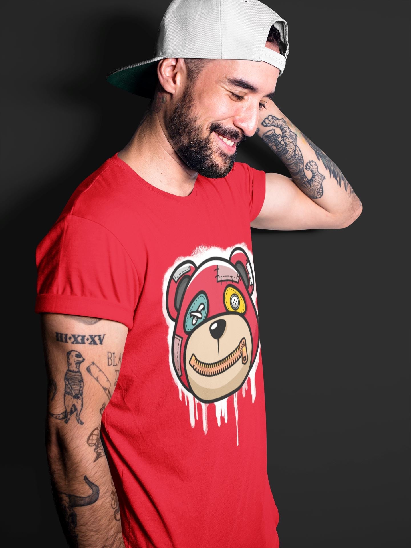 Yeezy 700 Hi-Res Red Sneaker Match Tees Bear Face Sneaker Tees Yeezy 700 Hi-Res Red Sneaker Release Tees Unisex Shirts