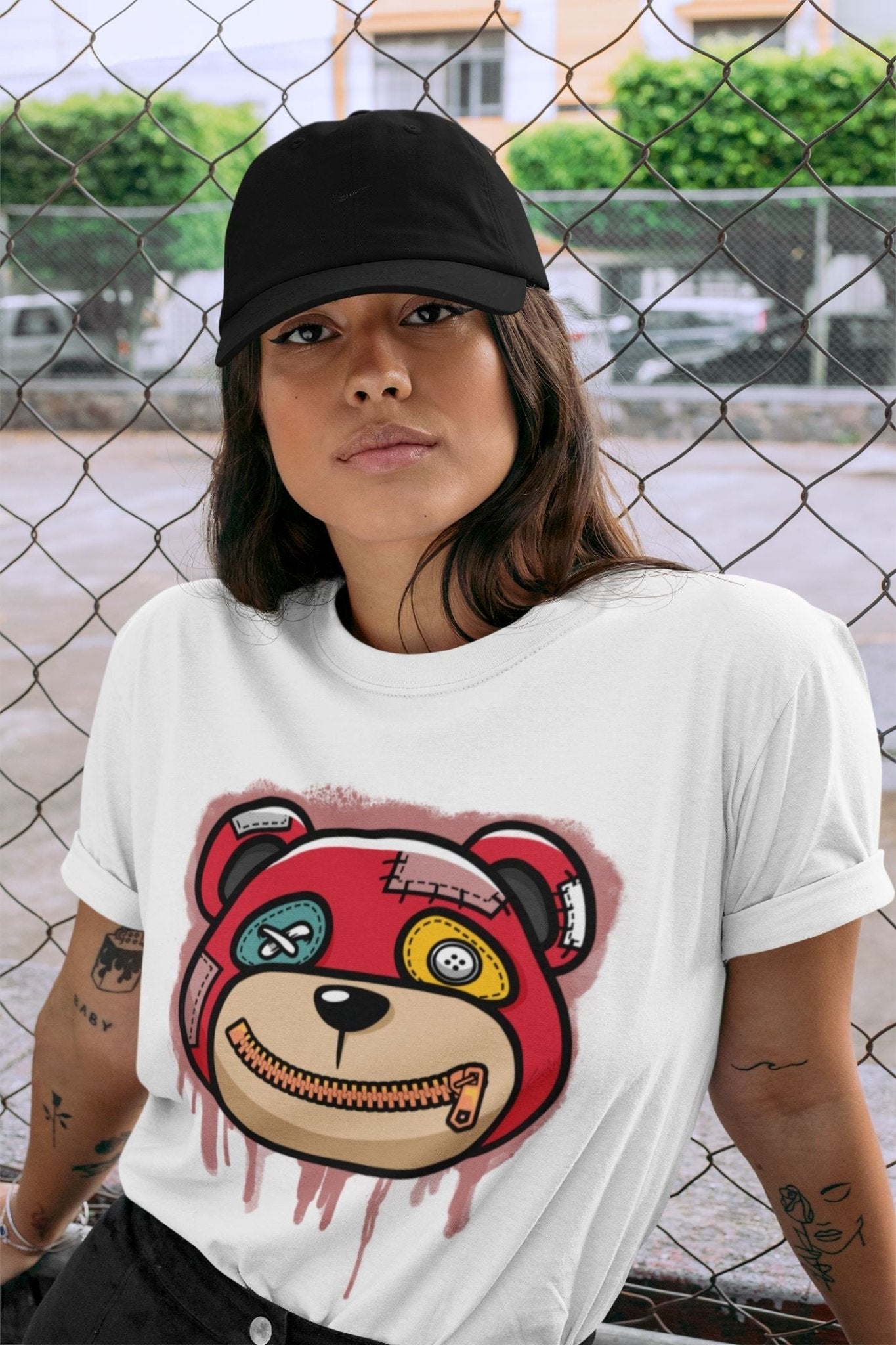 Yeezy 700 Hi-Res Red Sneaker Match Tees Bear Face Sneaker Tees Yeezy 700 Hi-Res Red Sneaker Release Tees Unisex Shirts