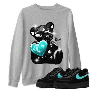 Air Force 1 Tiffany Bear Germs Crew Neck Sneaker Tees Air Force 1 Low x Tiffany Sneaker T-Shirts Size Chart