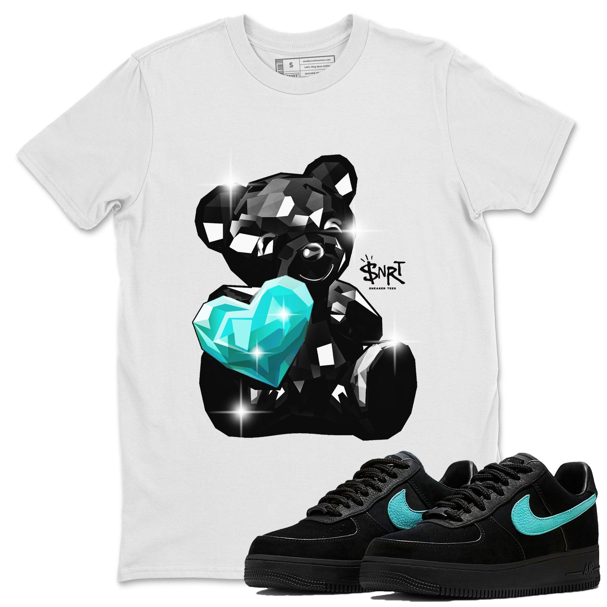 Air Force 1 Tiffany Sneaker Match Tees Bear Germs Sneaker Tees Air Force 1 Low x Tiffany Sneaker Release Tees Unisex Shirts White 1