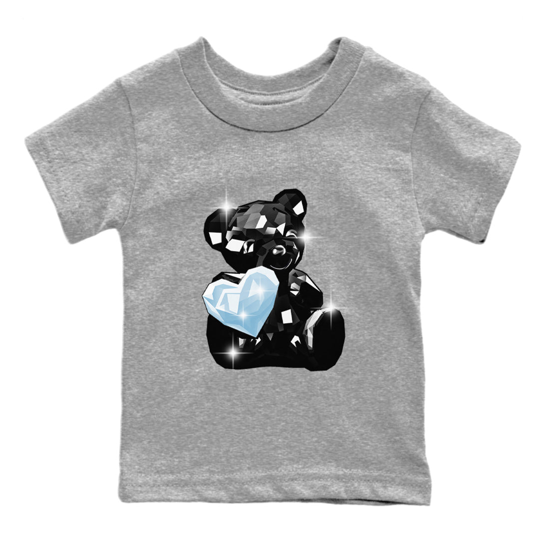 Air Jordan 7 Chambray Sneaker Match Tees Bear Germs Sneaker Tees AJ7 Chambray SNRT Sneaker Release Tees Kids Shirts Heather Grey 2