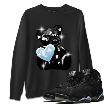 Air Jordan 7 Chambray Sneaker Match Tees Bear Germs Sneaker Tees AJ7 Chambray SNRT Sneaker Release Tees Unisex Shirts Black 1