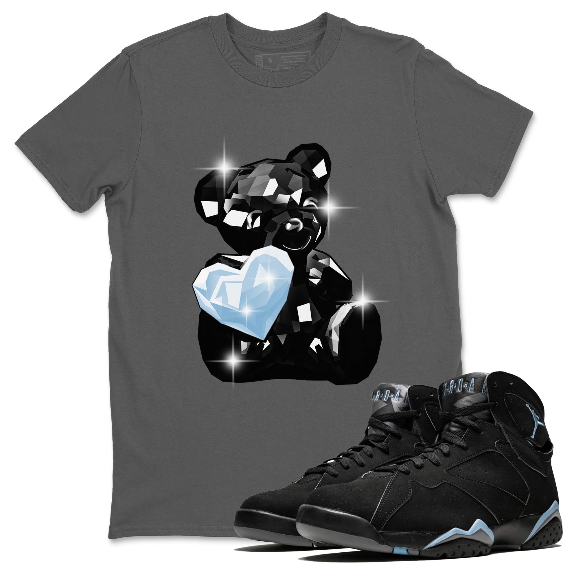 Air Jordan 7 Chambray Sneaker Match Tees Bear Germs Sneaker Tees AJ7 Chambray SNRT Sneaker Release Tees Unisex Shirts Cool Grey 1
