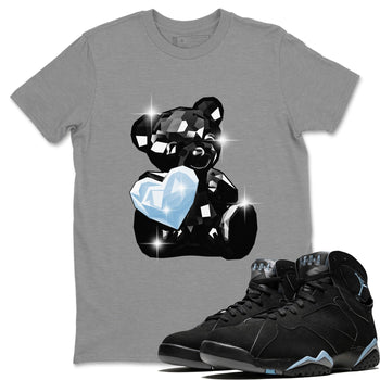 Air Jordan 7 Chambray Sneaker Match Tees Bear Germs Sneaker Tees AJ7 Chambray SNRT Sneaker Release Tees Unisex Shirts Heather Grey 1