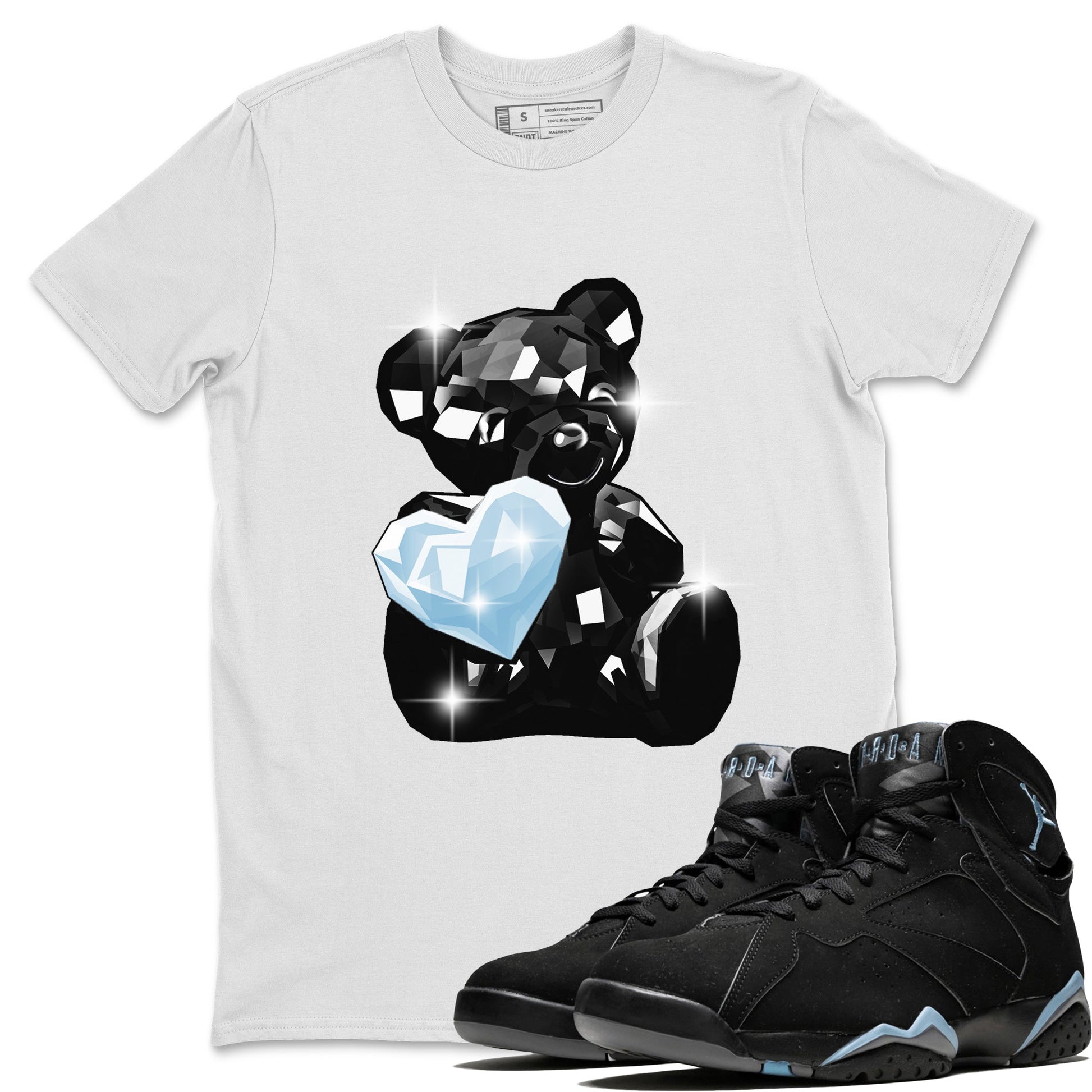 Air Jordan 7 Chambray Sneaker Match Tees Bear Germs Sneaker Tees AJ7 Chambray SNRT Sneaker Release Tees Unisex Shirts White 1