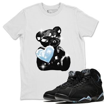 Air Jordan 7 Chambray Sneaker Match Tees Bear Germs Sneaker Tees AJ7 Chambray SNRT Sneaker Release Tees Unisex Shirts White 1