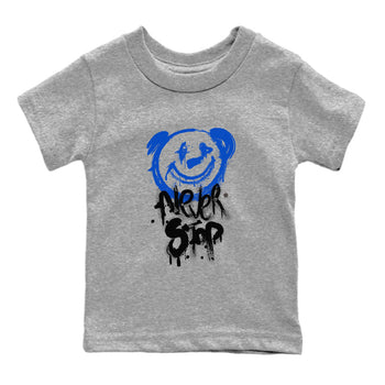 Air Jordan 1 Royal Reimagined shirt to match jordans Bear Never Stop sneaker tees Jordan 1 High OG Royal Reimagined SNRT Sneaker Tees Baby Toddler Heather Grey 2 T-Shirt