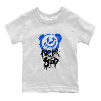 Air Jordan 1 Royal Reimagined shirt to match jordans Bear Never Stop sneaker tees Jordan 1 High OG Royal Reimagined SNRT Sneaker Tees Baby Toddler White 2 T-Shirt