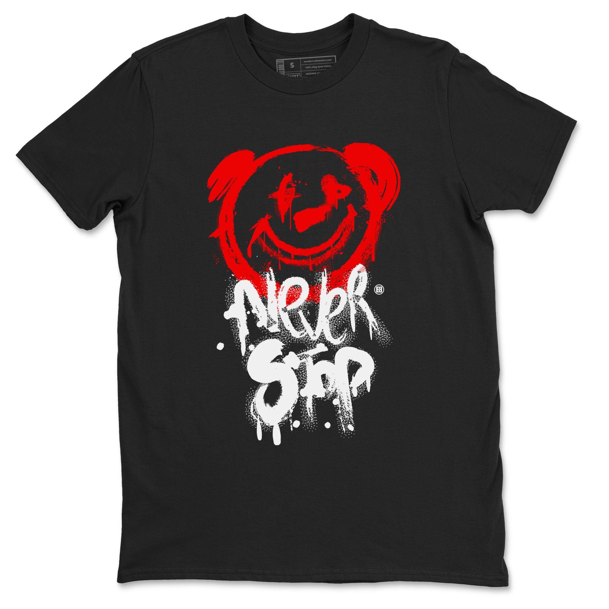 Jordan 1 University Red shirt to match jordans Bear Never Stop sneaker tees Air Jordan 1 University Red SNRT Sneaker Tees Streetwear Casual Fit Black 2 T-Shirt