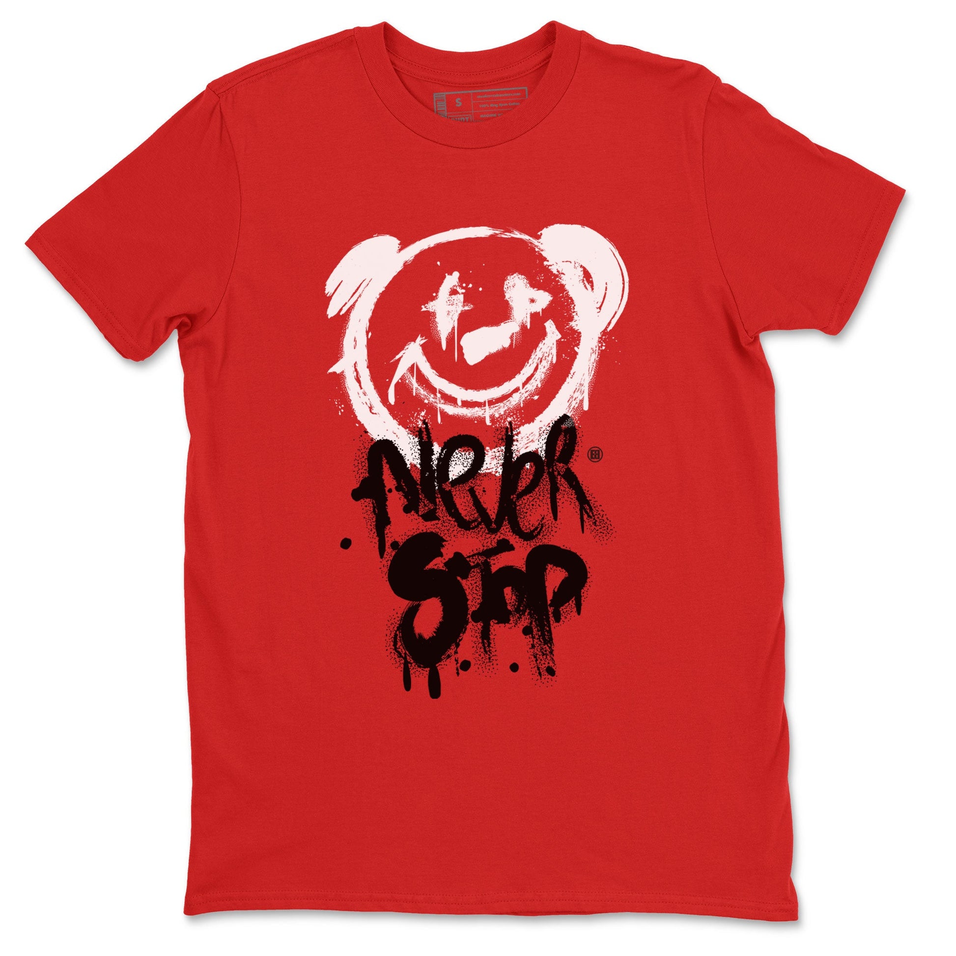 Jordan 1 University Red shirt to match jordans Bear Never Stop sneaker tees Air Jordan 1 University Red SNRT Sneaker Tees Streetwear Casual Fit Red 2 T-Shirt