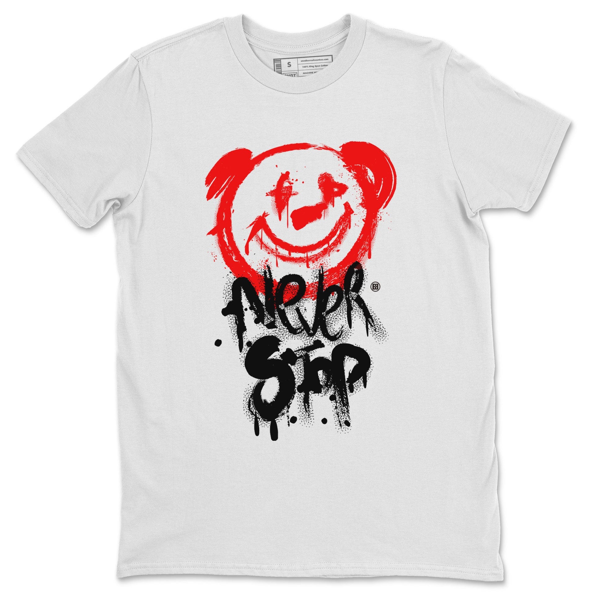 Jordan 1 University Red shirt to match jordans Bear Never Stop sneaker tees Air Jordan 1 University Red SNRT Sneaker Tees Streetwear Casual Fit White 2 T-Shirt