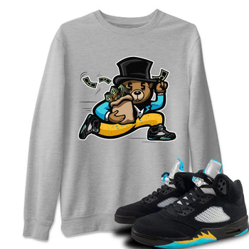 Jordan 5 Aqua Sneaker Match Tees Bear Steals Sneaker Tees Jordan 5 Aqua Sneaker Release Tees Unisex Shirts