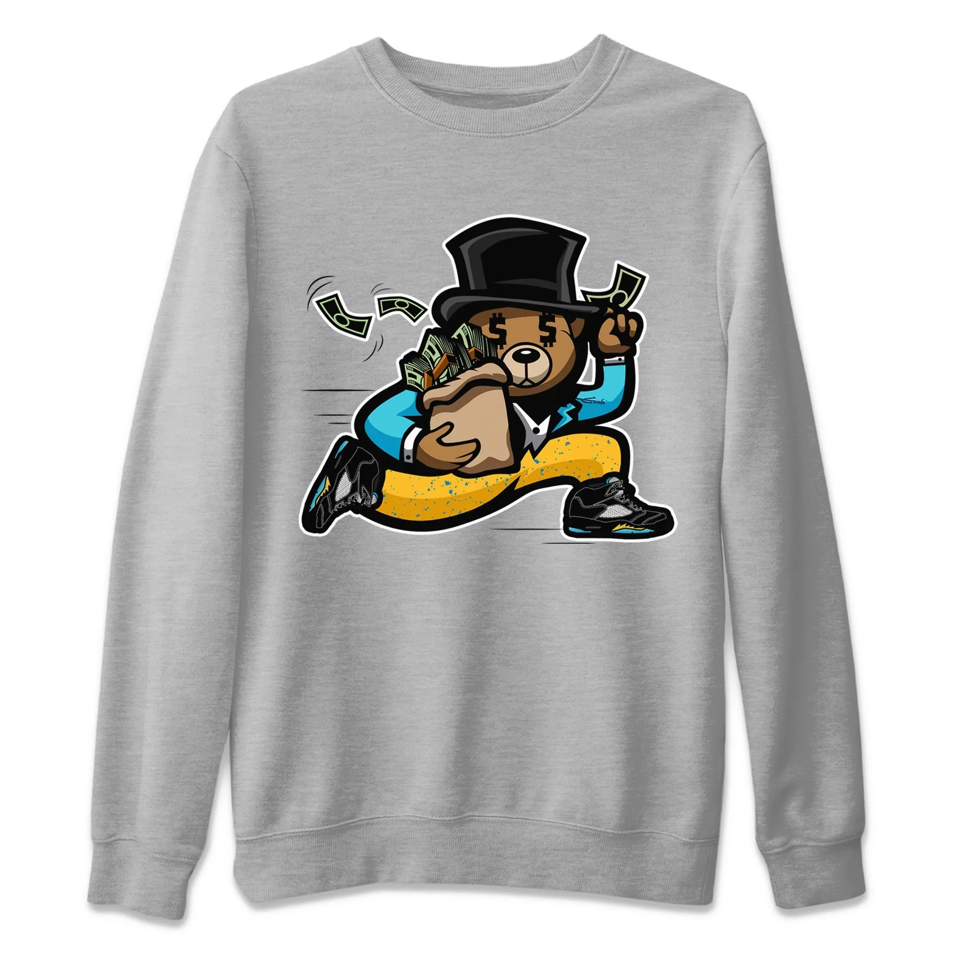 Jordan 5 Aqua Sneaker Match Tees Bear Steals Sneaker Tees Jordan 5 Aqua Sneaker Release Tees Unisex Shirts