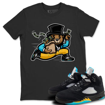 Jordan 5 Aqua Sneaker Match Tees Bear Steals Sneaker Tees Jordan 5 Aqua Sneaker Release Tees Unisex Shirts