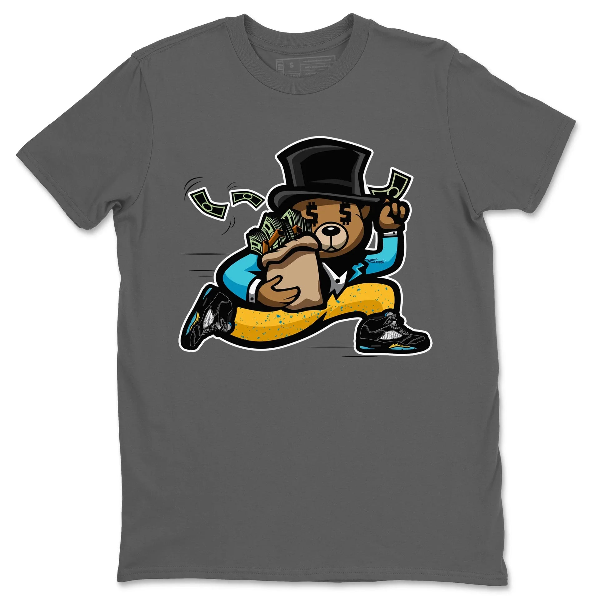 Jordan 5 Aqua Sneaker Match Tees Bear Steals Sneaker Tees Jordan 5 Aqua Sneaker Release Tees Unisex Shirts