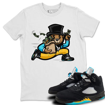 Jordan 5 Aqua Sneaker Match Tees Bear Steals Sneaker Tees Jordan 5 Aqua Sneaker Release Tees Unisex Shirts