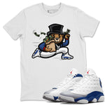 Jordan 13 French Blue Sneaker Match Tees Bear Steals Sneaker Tees Jordan 13 French Blue Sneaker Release Tees Unisex Shirts