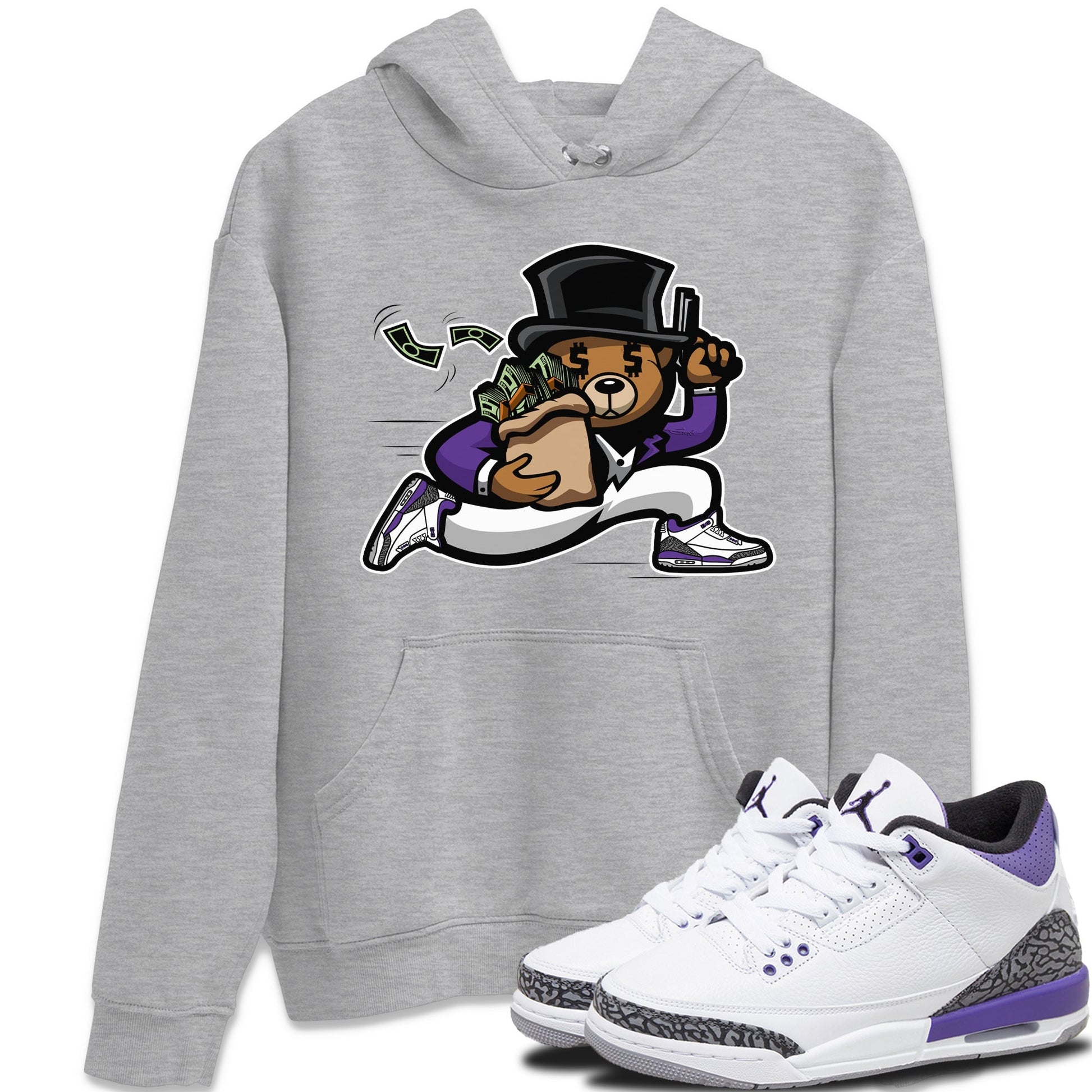 Jordan 3 Dark Iris Sneaker Match Tees Bear Steals Sneaker Tees Jordan 3 Dark Iris Sneaker Release Tees Unisex Shirts
