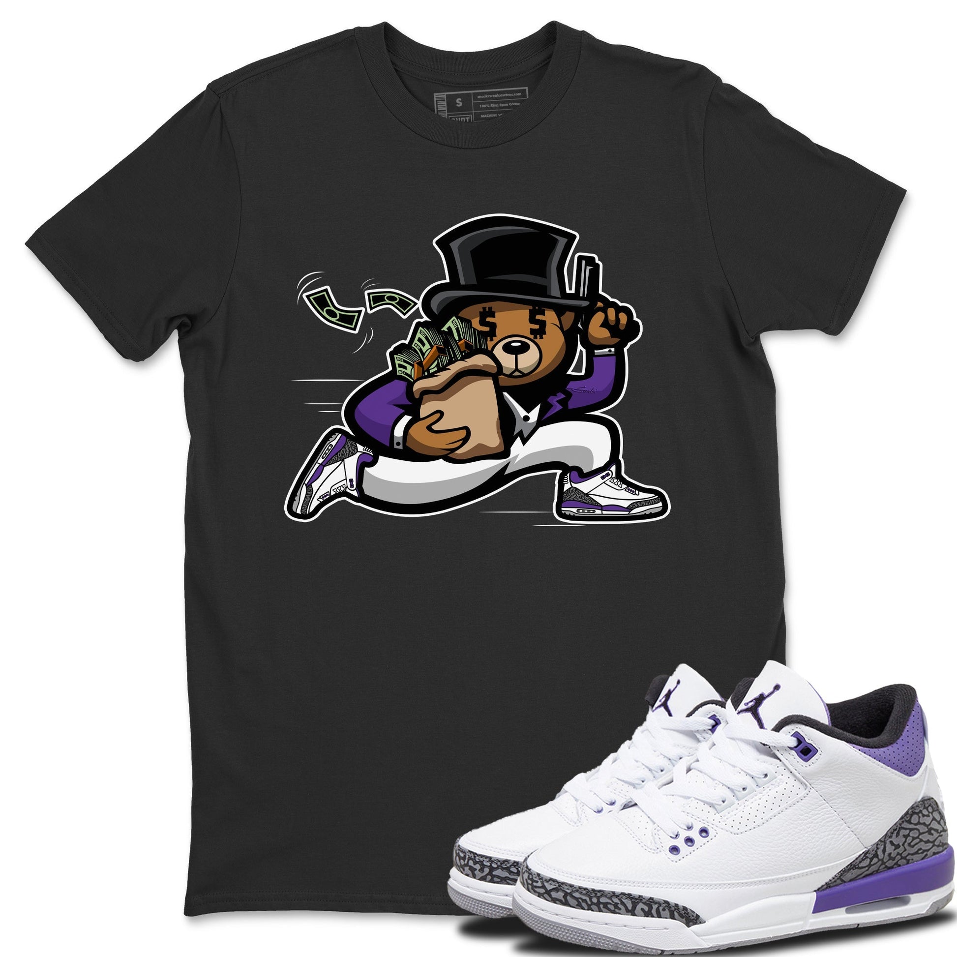 Jordan 3 Dark Iris Sneaker Match Tees Bear Steals Sneaker Tees Jordan 3 Dark Iris Sneaker Release Tees Unisex Shirts