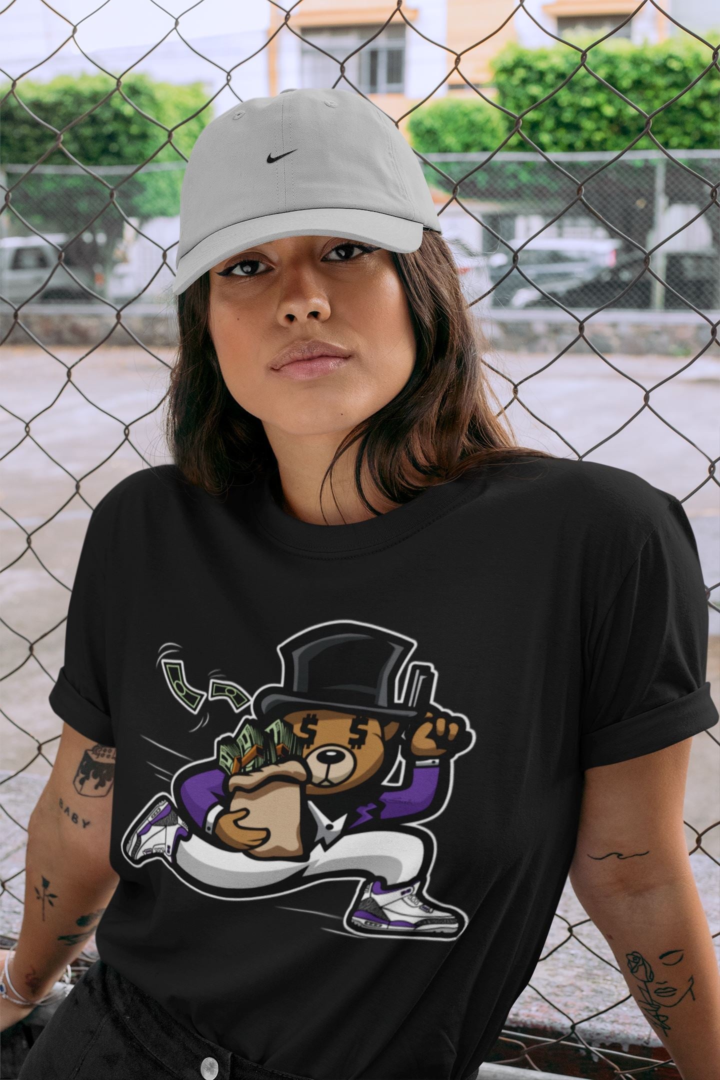 Jordan 3 Dark Iris Sneaker Match Tees Bear Steals Sneaker Tees Jordan 3 Dark Iris Sneaker Release Tees Unisex Shirts
