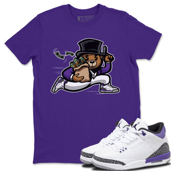 Jordan 3 Dark Iris Sneaker Match Tees Bear Steals Sneaker Tees Jordan 3 Dark Iris Sneaker Release Tees Unisex Shirts