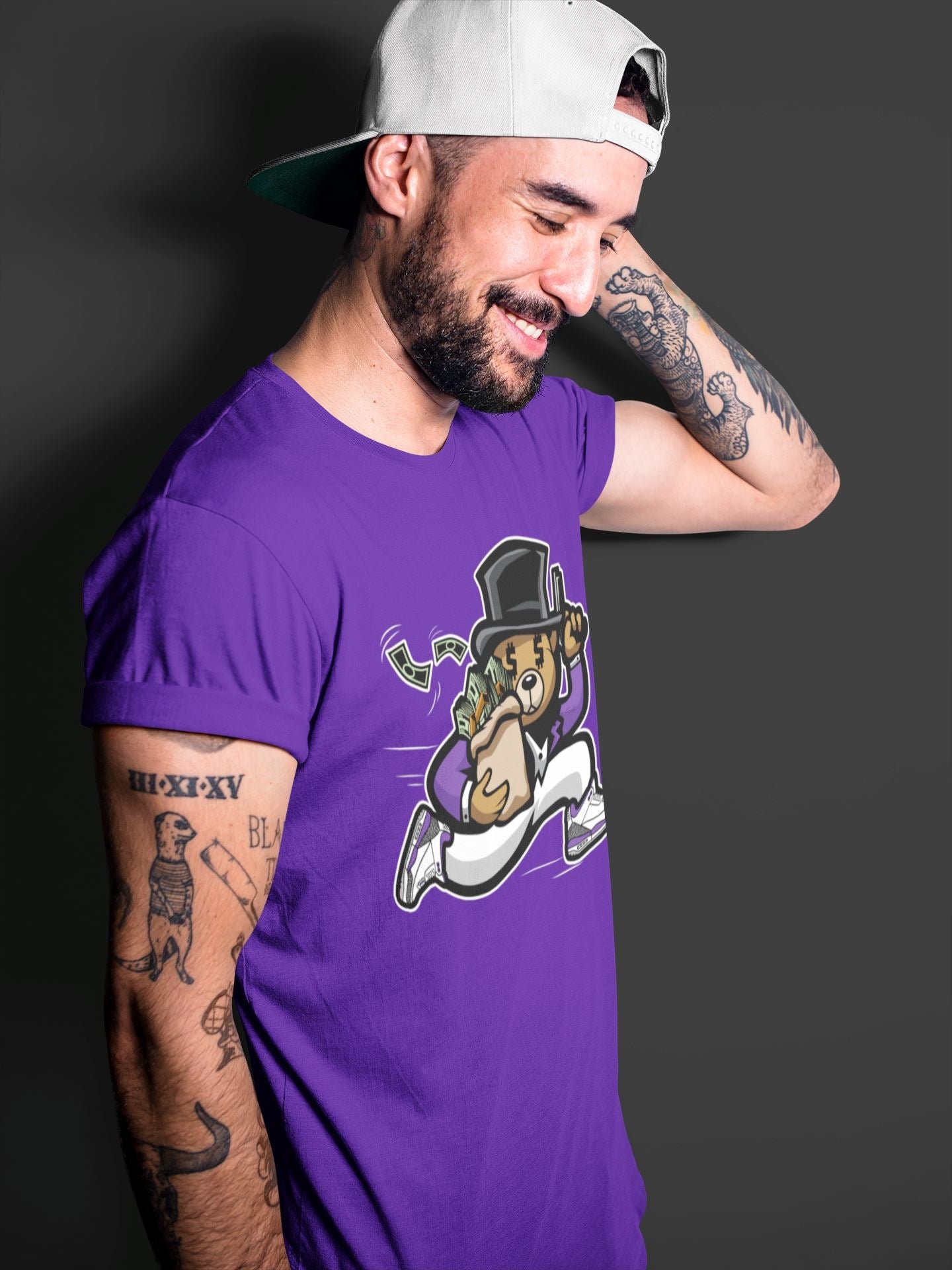 Jordan 3 Dark Iris Sneaker Match Tees Bear Steals Sneaker Tees Jordan 3 Dark Iris Sneaker Release Tees Unisex Shirts