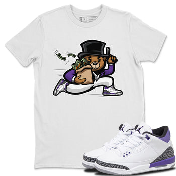 Jordan 3 Dark Iris Sneaker Match Tees Bear Steals Sneaker Tees Jordan 3 Dark Iris Sneaker Release Tees Unisex Shirts