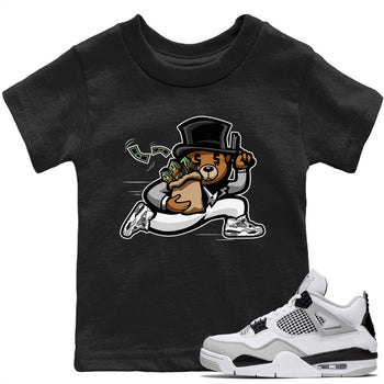 Jordan 4 Military Black Sneaker Match Tees Bear Steals Sneaker Tees Jordan 4 Military Black Sneaker Release Tees Kids Shirts