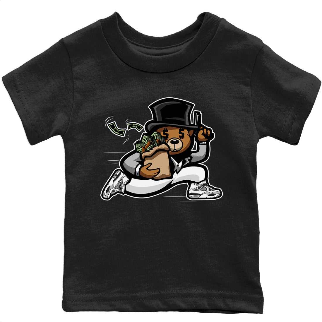 Jordan 4 Military Black Sneaker Match Tees Bear Steals Sneaker Tees Jordan 4 Military Black Sneaker Release Tees Kids Shirts