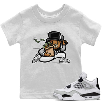 Jordan 4 Military Black Sneaker Match Tees Bear Steals Sneaker Tees Jordan 4 Military Black Sneaker Release Tees Kids Shirts