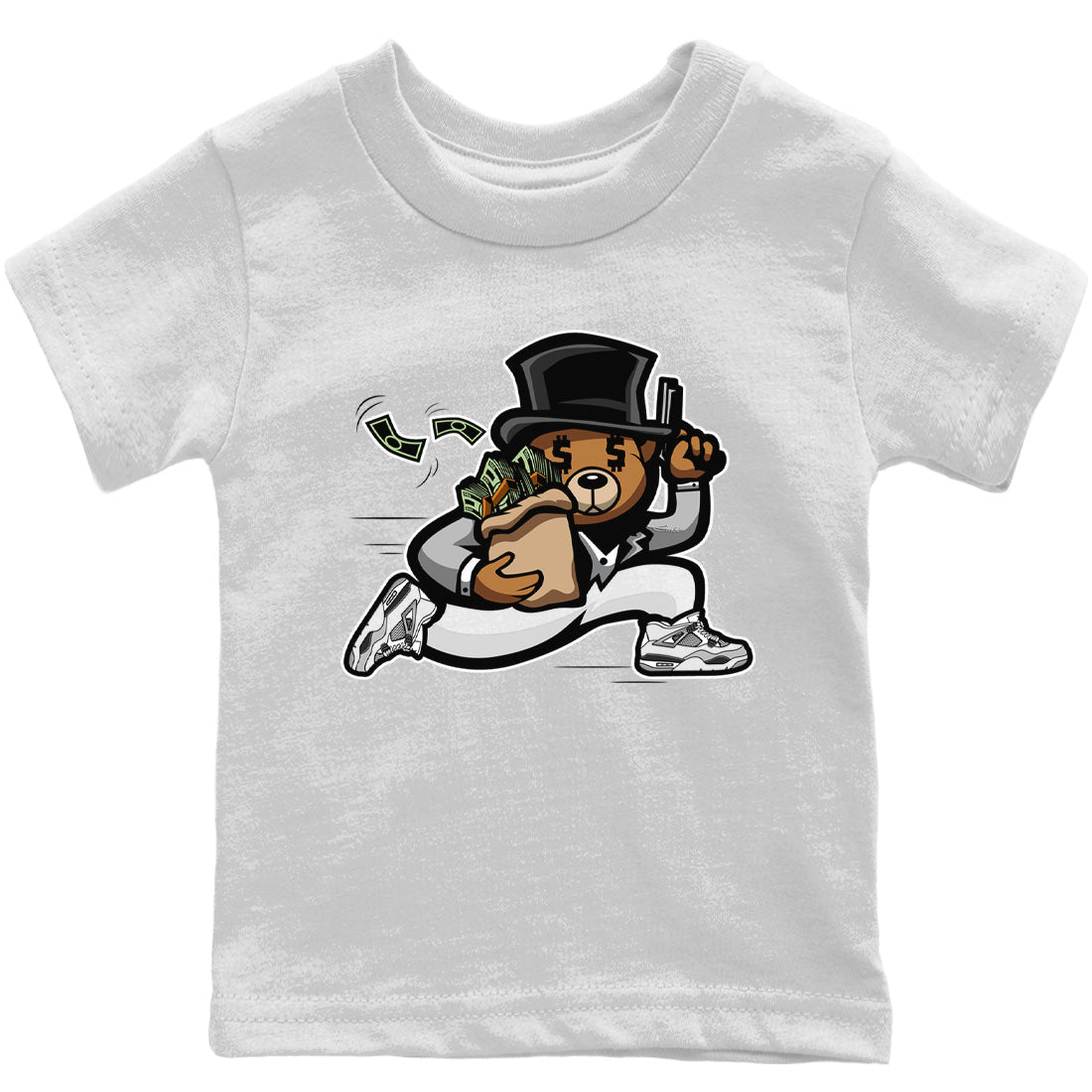 Jordan 4 Military Black Sneaker Match Tees Bear Steals Sneaker Tees Jordan 4 Military Black Sneaker Release Tees Kids Shirts