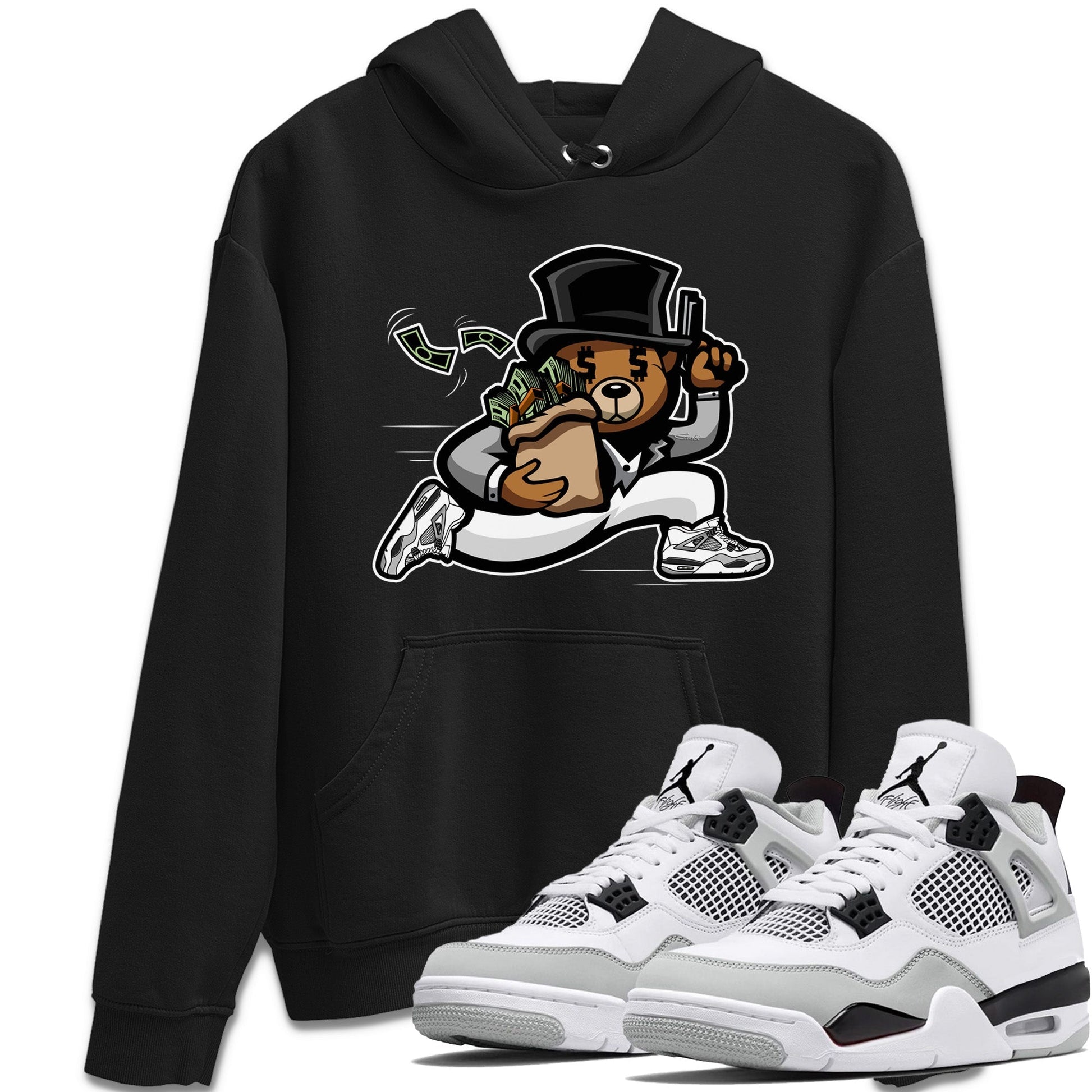 Jordan 4 Military Black Sneaker Match Tees Bear Steals Sneaker Tees Jordan 4 Military Black Sneaker Release Tees Unisex Shirts