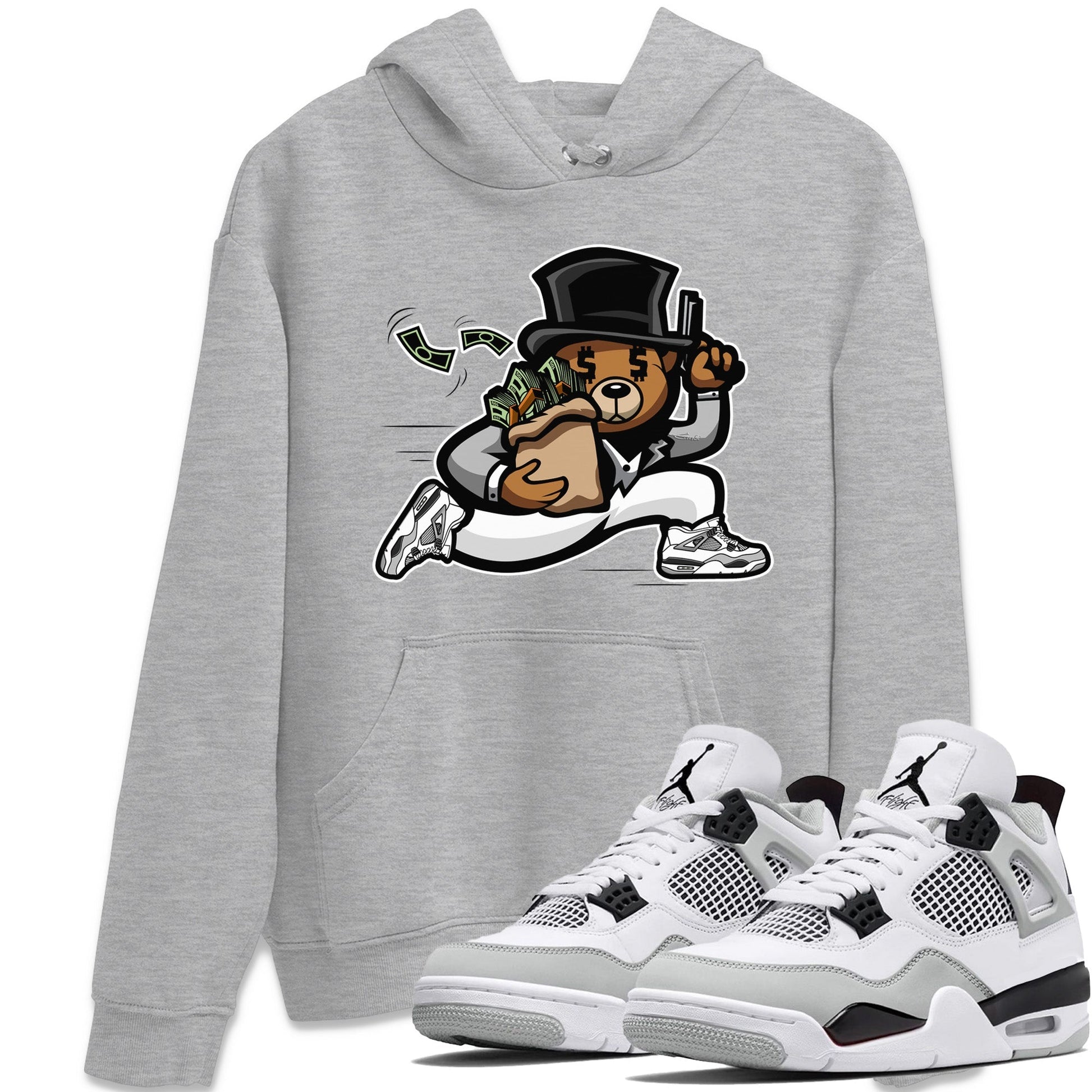 Jordan 4 Military Black Sneaker Match Tees Bear Steals Sneaker Tees Jordan 4 Military Black Sneaker Release Tees Unisex Shirts