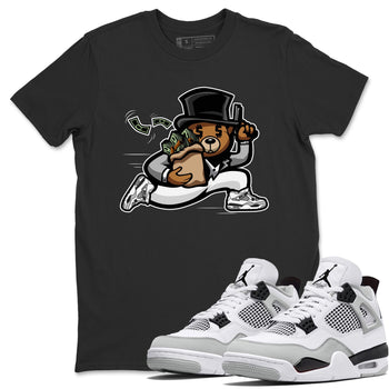 Jordan 4 Military Black Sneaker Match Tees Bear Steals Sneaker Tees Jordan 4 Military Black Sneaker Release Tees Unisex Shirts