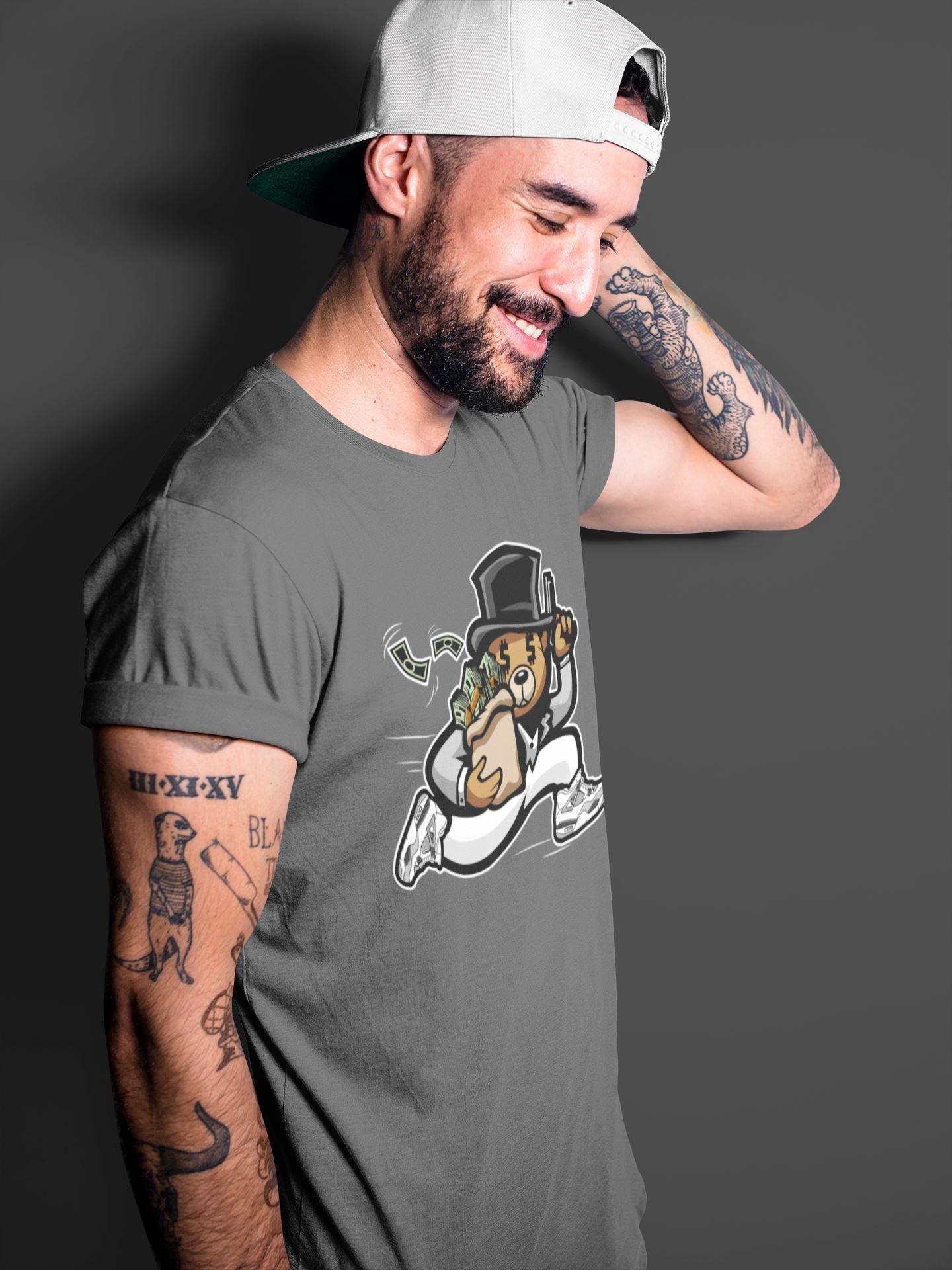 Jordan 4 Military Black Sneaker Match Tees Bear Steals Sneaker Tees Jordan 4 Military Black Sneaker Release Tees Unisex Shirts